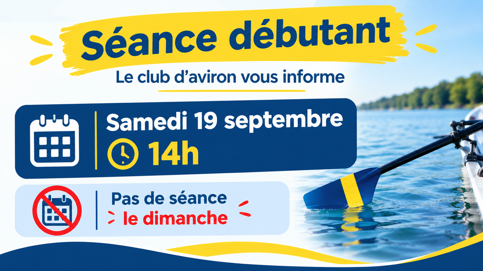 Séance débutant 19 septembre